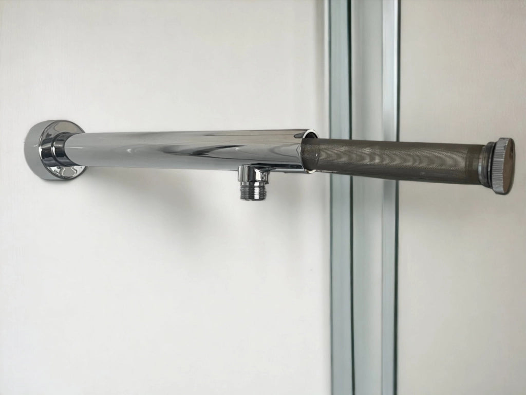 Braccio di sostegno doccia con filtro anti impurità da 40 cm, in ottone pesante