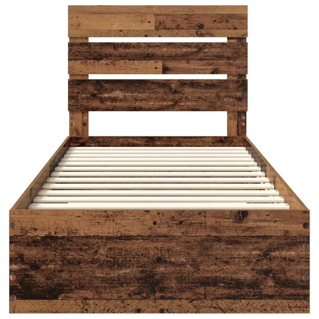 Struttura del letto-Giroletto Legno vecchio 90 x 200 cm Legno multistrato 374772