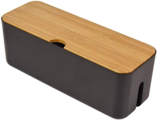 Box di gestione dei cavi - Organizzatore di cavi elettrici - 1 pezzo - Nero - Plastica