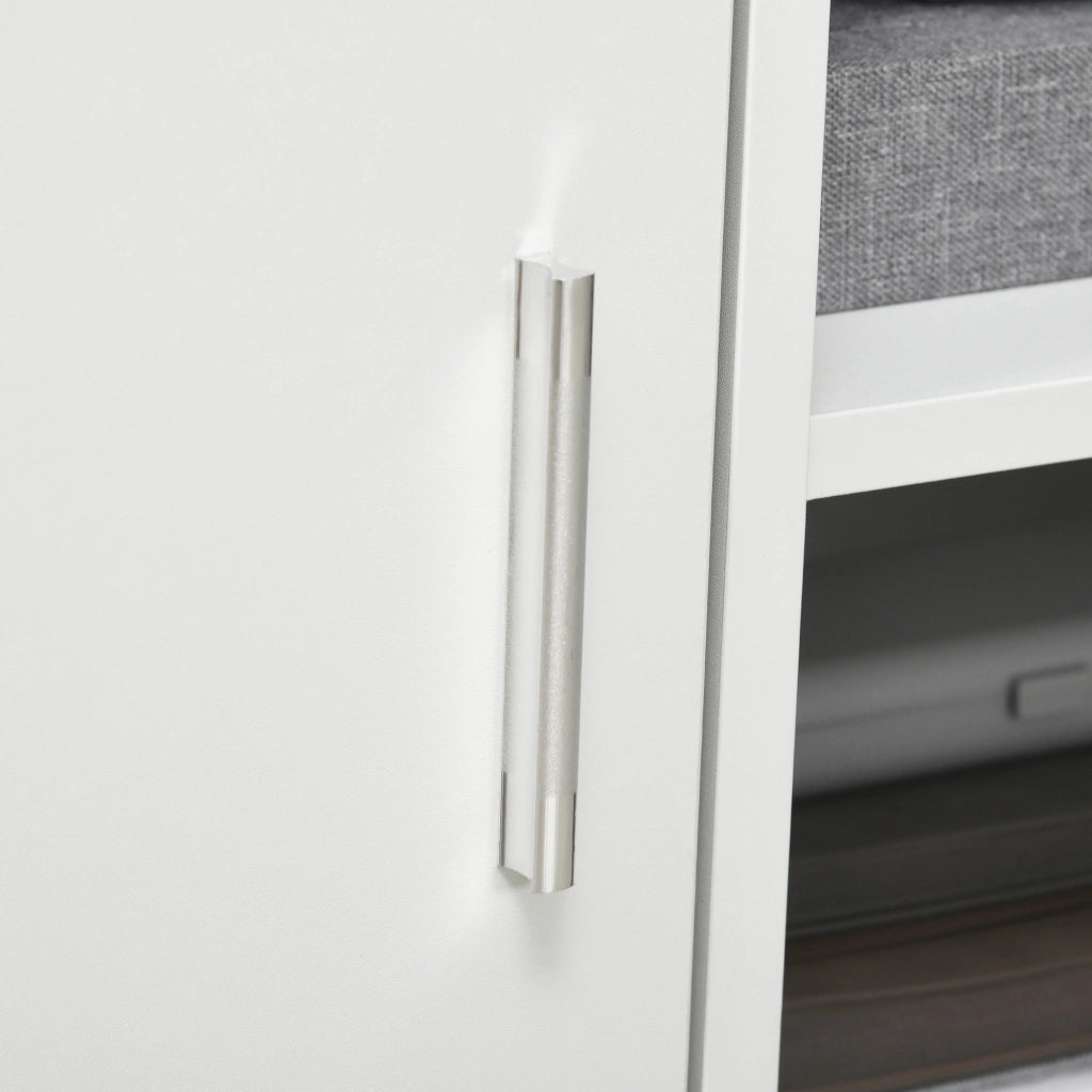 Supporto stampante con mobiletto e ripiani ¨C Xylo ¨C bianco 3 nicchie