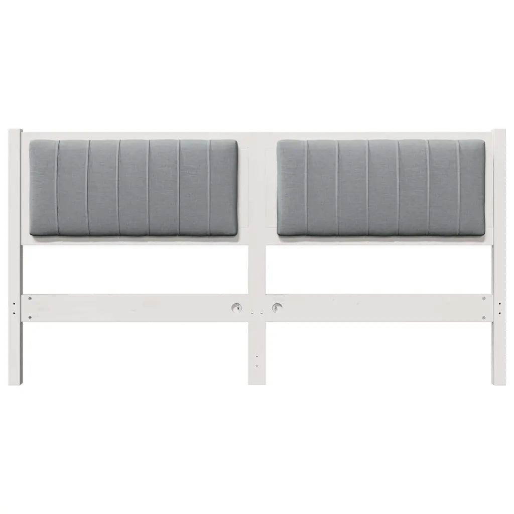 Testiera | Testata imbottita con Testiera | Testata Bianco 160 cm Pino massello