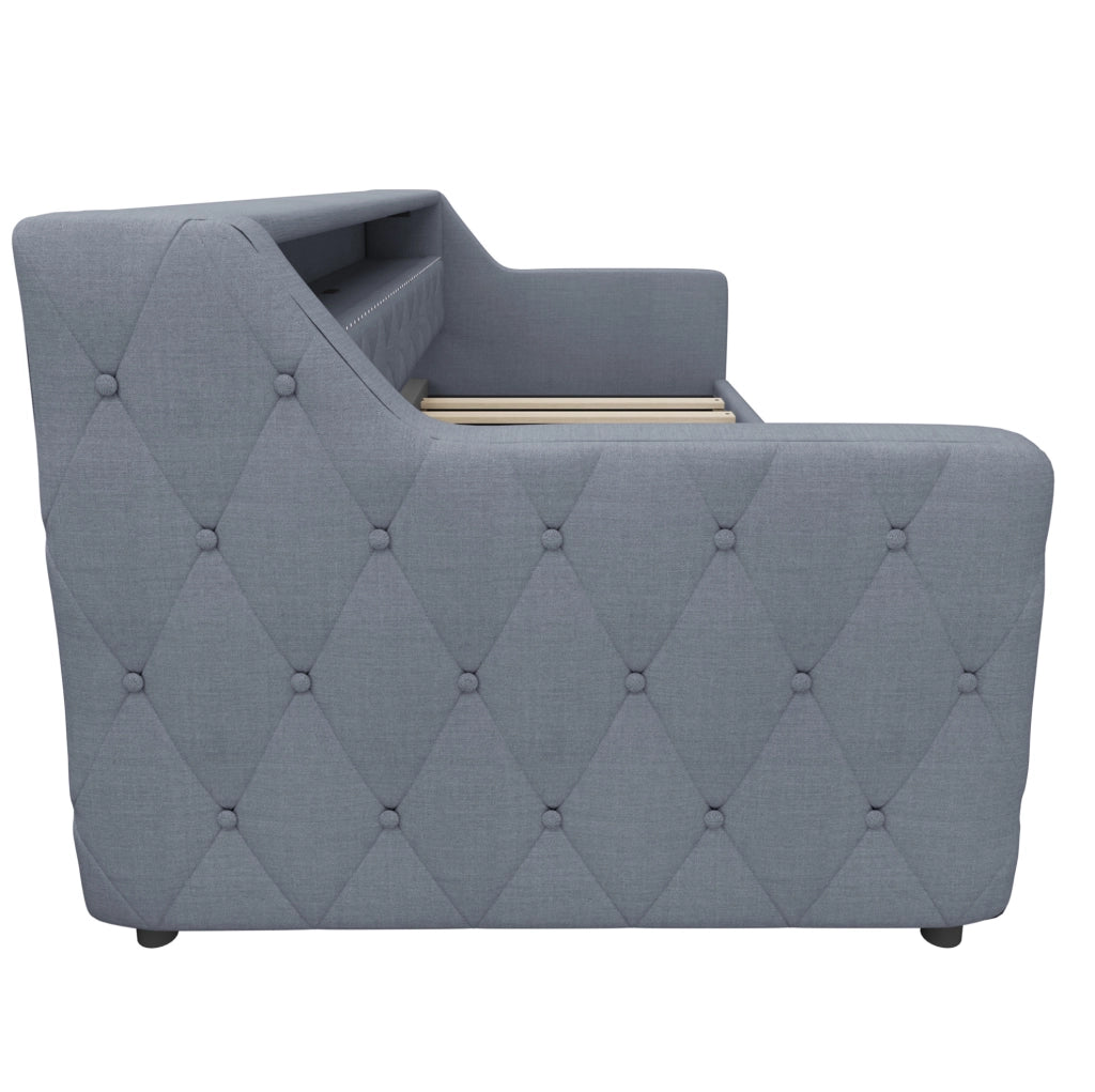 Daybed 90x200 cm con LED, vano contenitore idraulico e prese USB/USB-C
