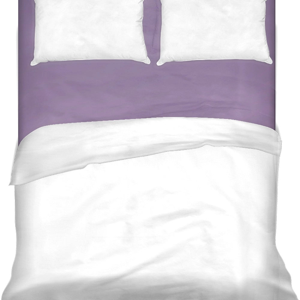 Lenzuolo letto sotto con angoli 100% puro cotone Made in Italy tinta unita Lilla - 2 Piazze maxi