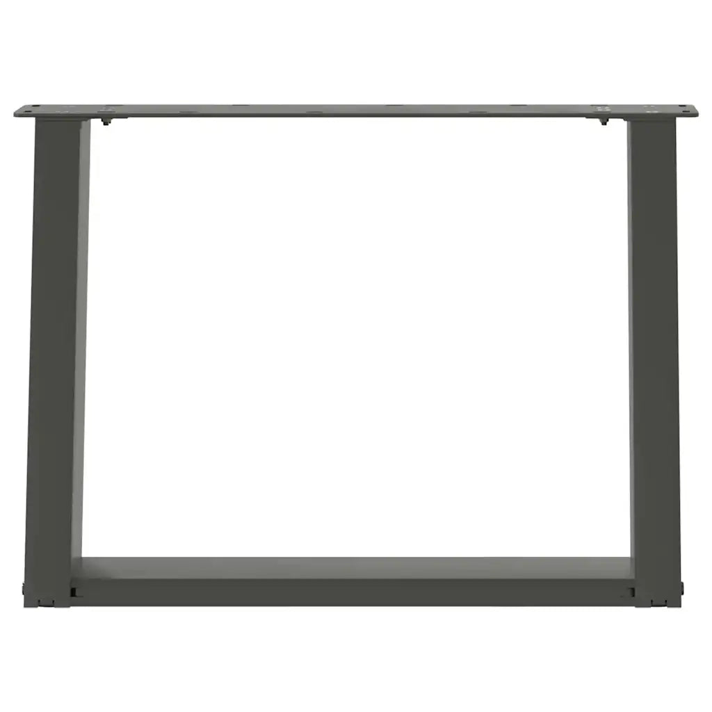Gambe per Tavolino da Caff¨¨ a Forma di U 2 pz | Piede del tavolo Antracite 70x(42-43) cm Acciaio