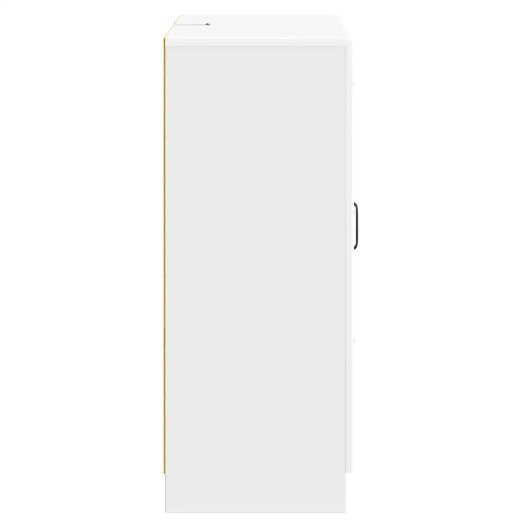 Credenza | Madia | Buffet da pranzo | Armadio da pranzo Bianco Lucido 66 x 34,5 x 87 cm Legno ingegnerizzato