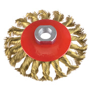 SPAZZOLA CIRCOLARE CONICA Ø mm 120 - foro M 14  - PG