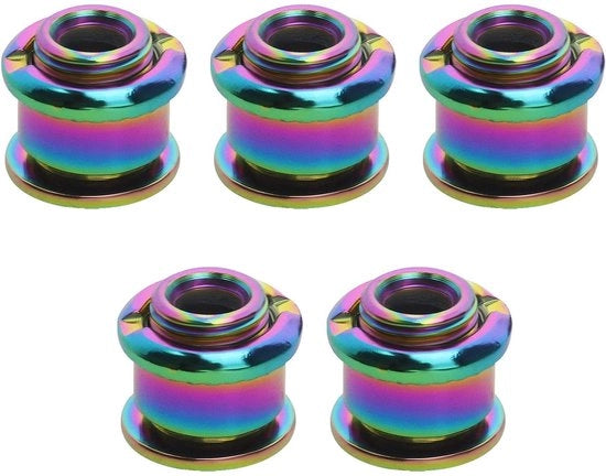 Set di Boutoni per Catena 5 pezzi - M8 Acciaio - Viti per Bicicletta - Mountain Bike/Racing - Universale - per Montaggio Catena