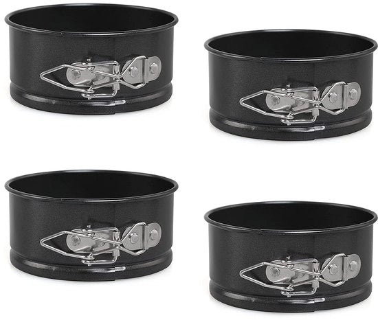 Mini forme per torta - acciaio inossidabile - set da 4 - 10 cm