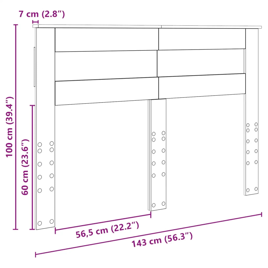 Testiera | Testata Grigio Sonoma Legno multistrato