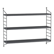 Mensola da parete regolabile a 3 livelli 50 x 60 x 15 cm grigio scuro 03_0007055