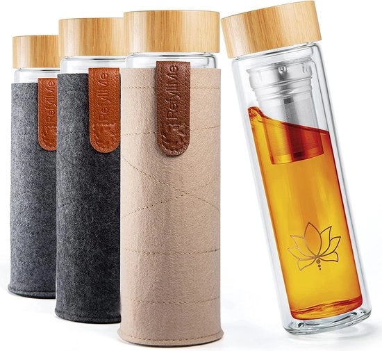 Tè Flessabile con Filtro - Vetro Doppio - 450 ml