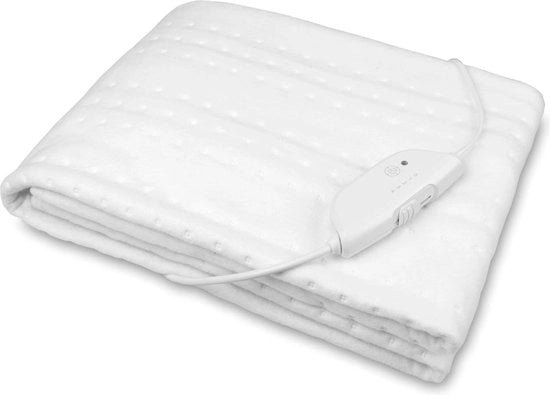 Matassa elettrica 150 x 80 cm con Spegnimento Automatico | Riscaldatore di Matrimoniale con 4 Impostazioni di Temperatura | Lavabile e Sicuro
