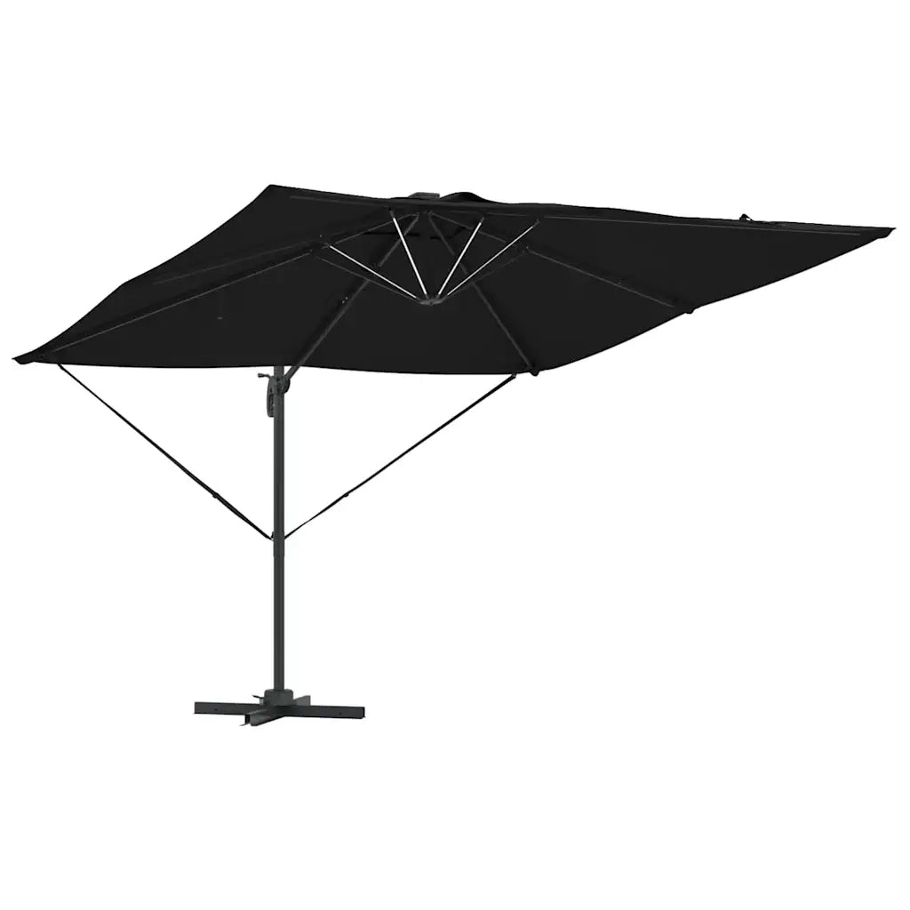 Ombrellone-Ombrello da giardino Nero 286 x 284 x 270 cm Alluminio e Poliestere