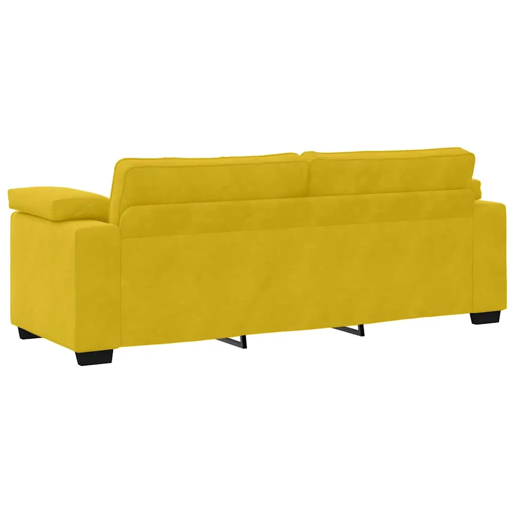 Set di Divani 3 pz con Cuscini giallo in Velluto 3324673