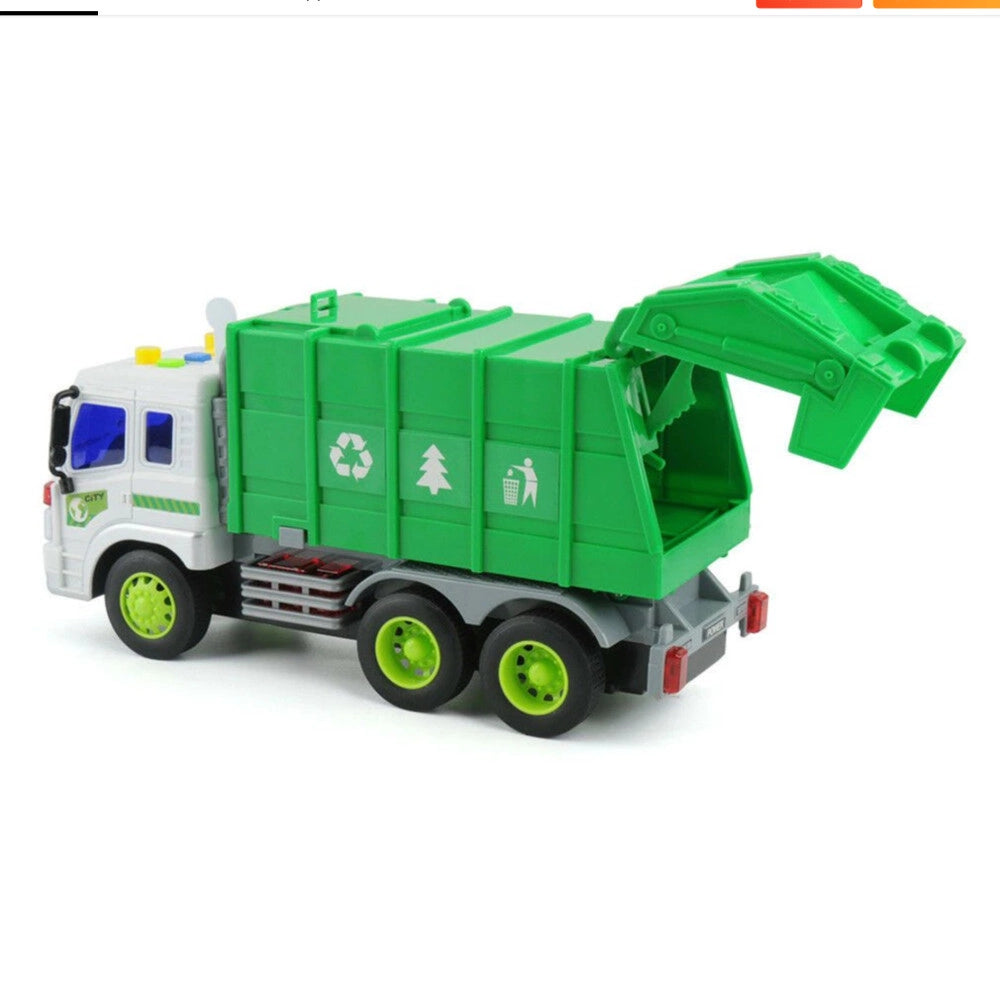 Trade Shop - Camion Raccolta Rifiuti Con Luci E Suoni Cassone Ribaltabile Funzioni Reali -
