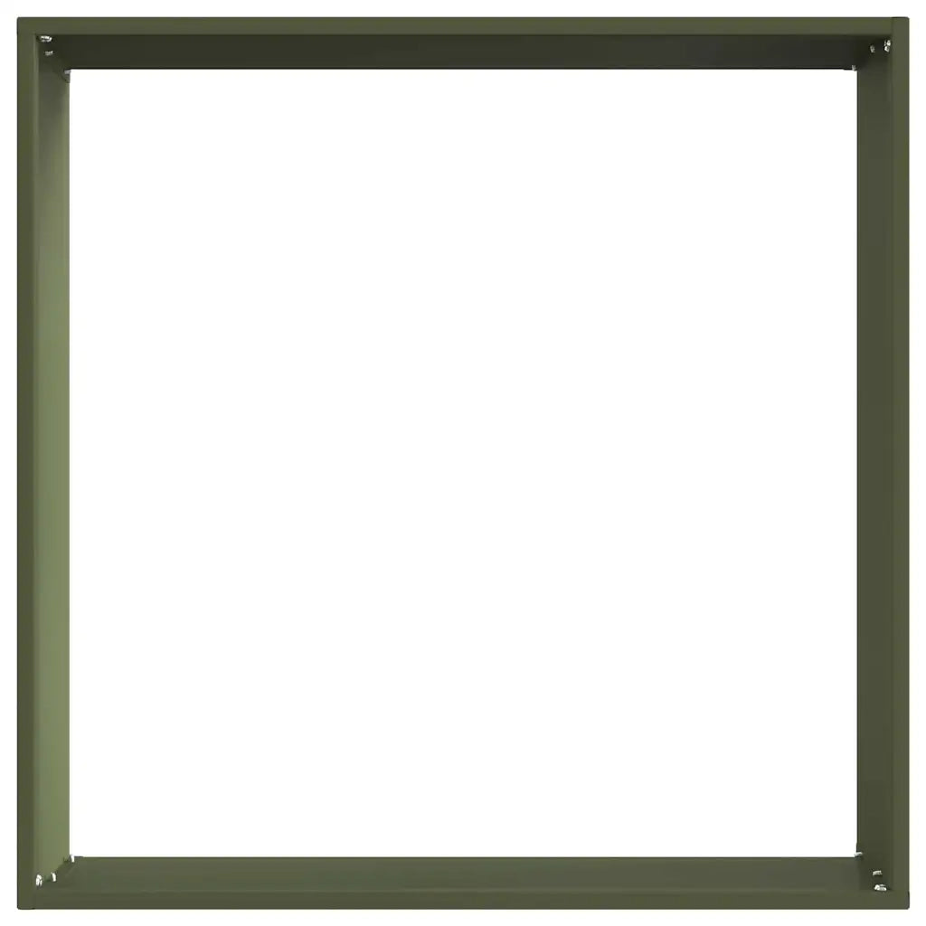 Bordura per Prato 6 pcs Verde oliva 50 x 50 x 13 cm Acciaio 874723