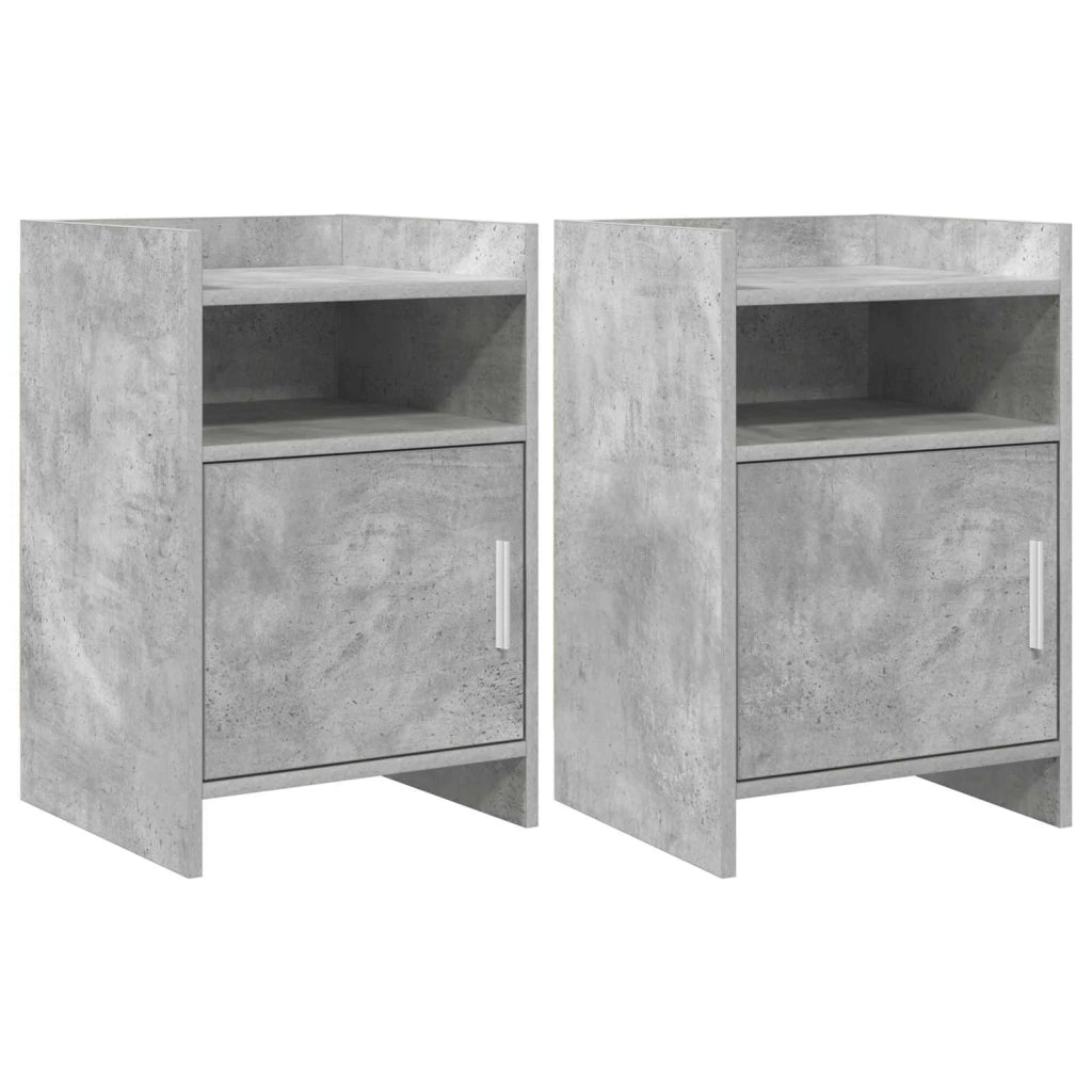 Comodini 2 pcs Grigio Cemento 40 x 36 x 60 cm 8011042