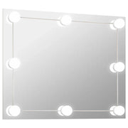 Specchio Parete Rettangolare Senza Cornice con Luci LED Vetro