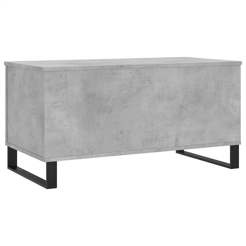 Tavolino Salotto-Tavolino da soggiorno-Tavolo Grigio Cemento 90x44,5x45 cm Legno Multistrato 608832