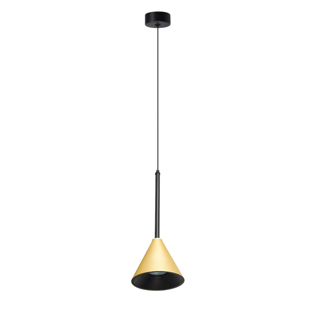 Lampada a sospensione Cone oro/nero 1 luce GU10 Milagro