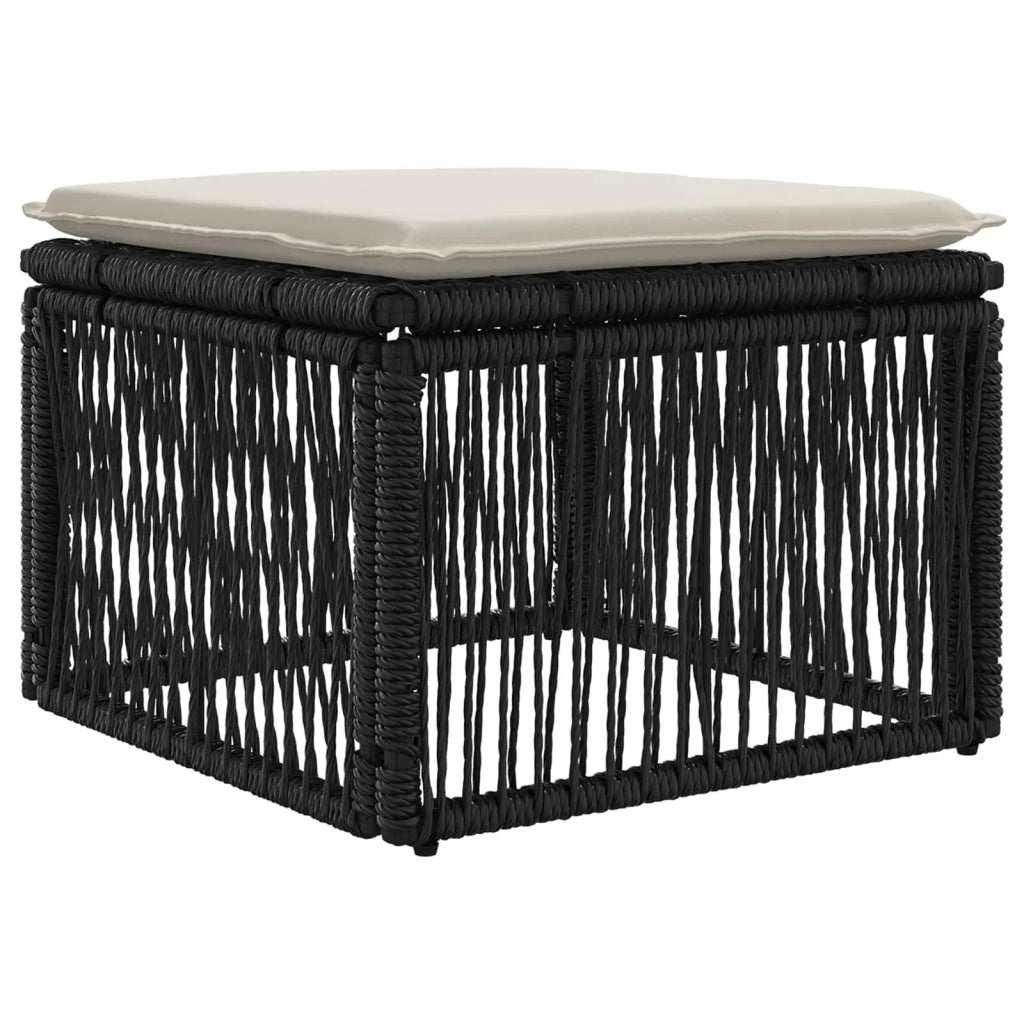 Set Divano da Giardino 11 pz Nero polyrattan 3435025