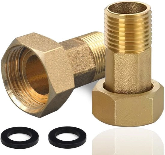 Set di connessioni a vite a 2 pezzi in ottone per misuratori di acqua