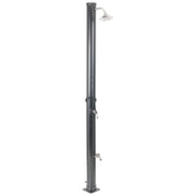 Set doccia miscelatore da esterno in PVC nero con funzione pioggia alimentato ad energia solare Giardino moderno