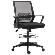 Sedia da ufficio, sedia ergonomica da scrivania con poggiapiedi regolabile, supporto lombare, sedia girevole regolabile in altezza con rivestimento