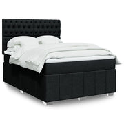 Giroletto a Molle con Materasso Nero 160x200 cm in Tessuto 3291728