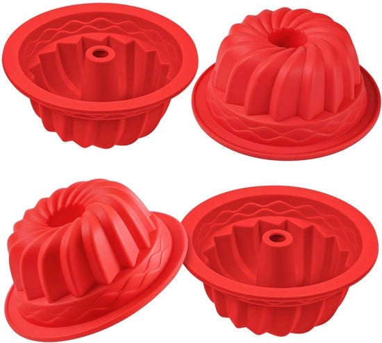 Mini forma per torte a anello in silicone, 4 pezzi, 10cm, per cupcake, muffin, donut