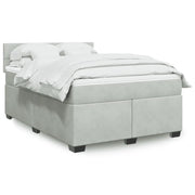 Giroletto a Molle con Materasso Grigio Chiaro 140x190cm Velluto 3286306