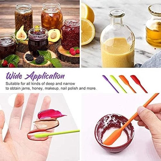Set di 8 piccoli spatoli in silicone - Spatoli per trucco e cucina