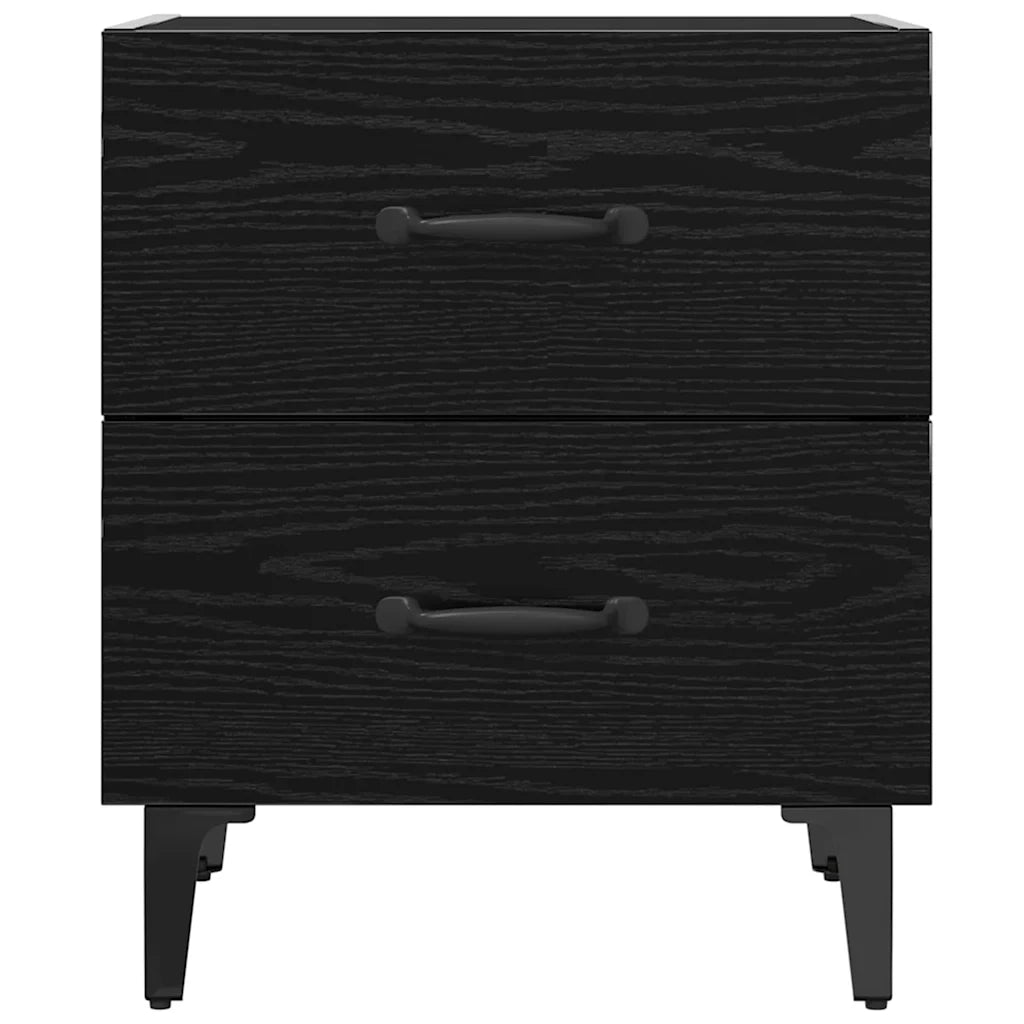 Armadietto per letto con cassetto Rovere Nero 40 x 35 x 47,5 cm 880569