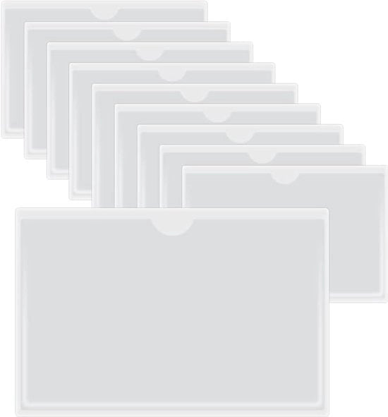 Supporto per etichette trasparenti - Autoadesivo - 10 pezzi - 14x9cm