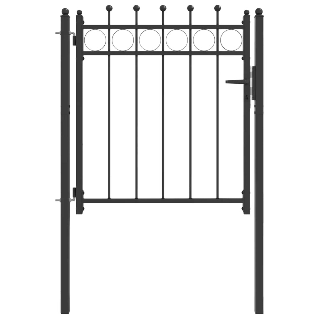 Cancello per recinzione HORST 100 x 100 cm Metallo Nero CFW5876528