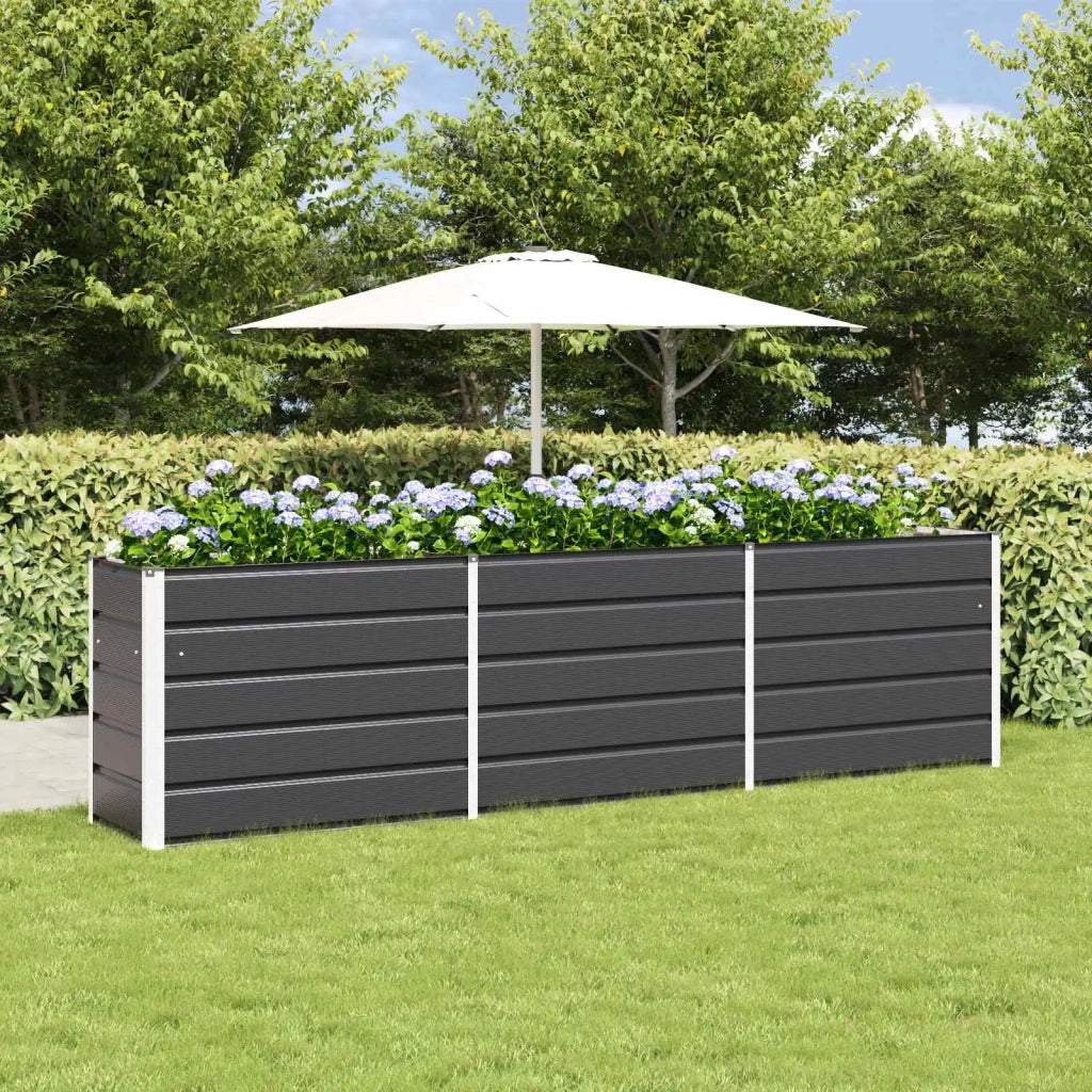 Fioriera Antracite 290 x 50 x 75 cm Acciaio zincato 42018207