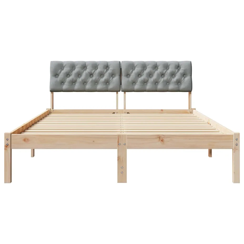 Struttura del Letto Marrone e grigio chiaro 150 x 200 cm 878599