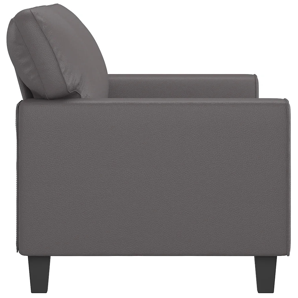 Divano | Divano da soggiorno | Sofa a 2 Posti Grigio 140 cm in Similpelle