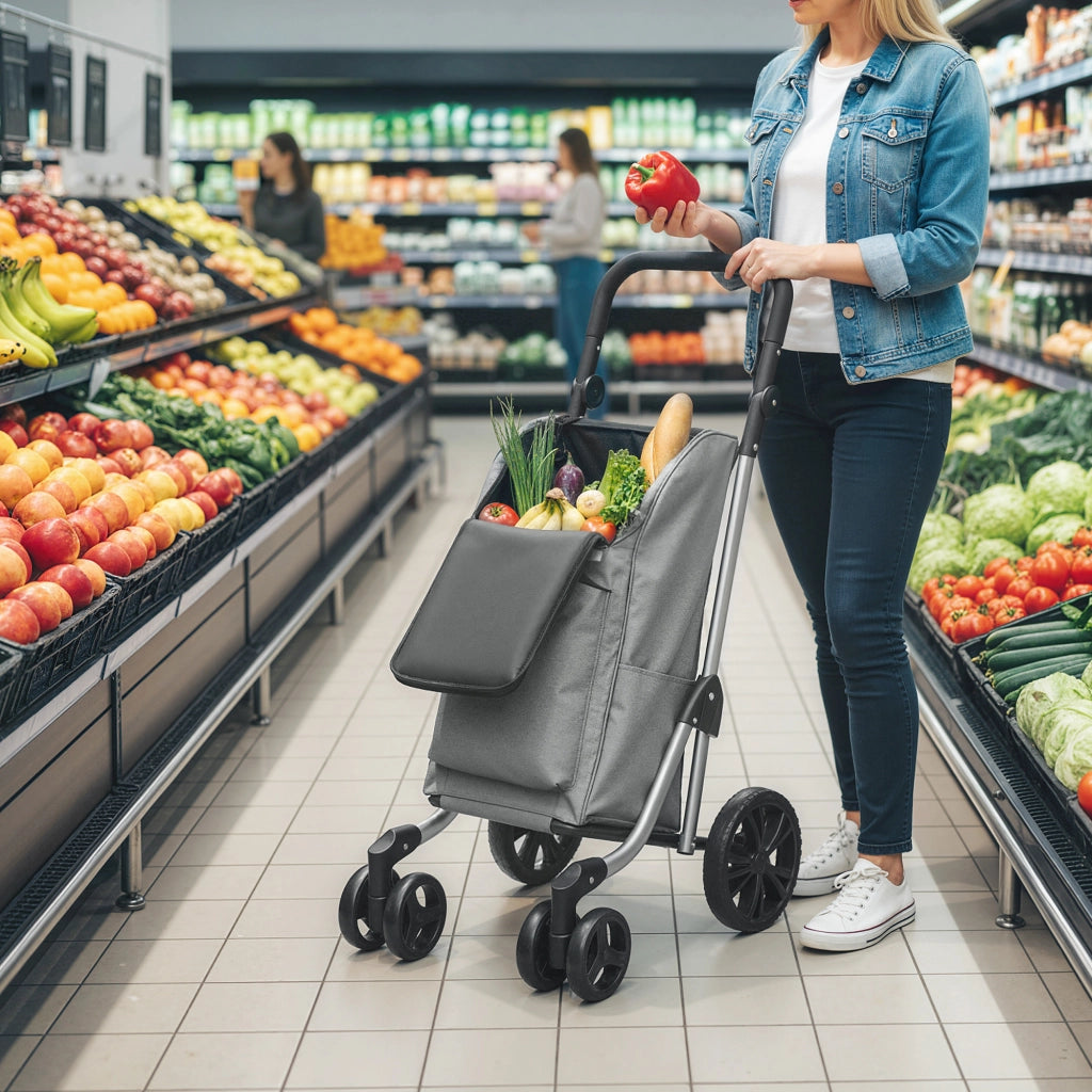 Carrello Pieghevole ¨C Minimal ¨C Grigio 44x58x100 cm