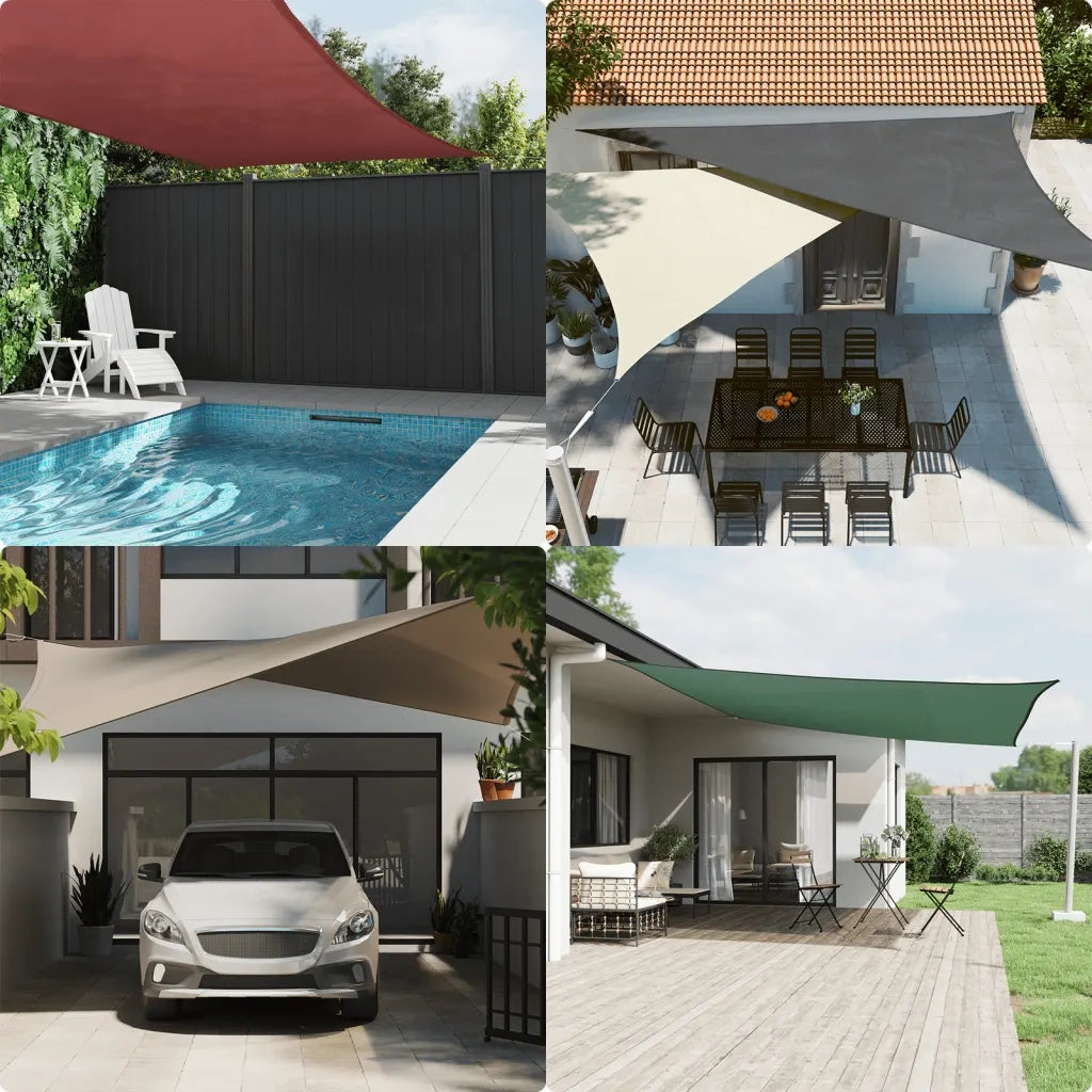 135293 Sunshade Sail Oxford Fabric Triangular 5x5x6 m White