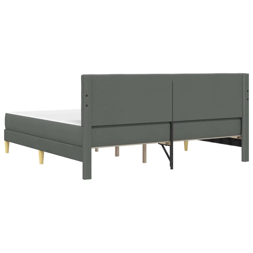 Struttura letto con materasso Grigio scuro 200 x 200 cm Tessuto 3415129