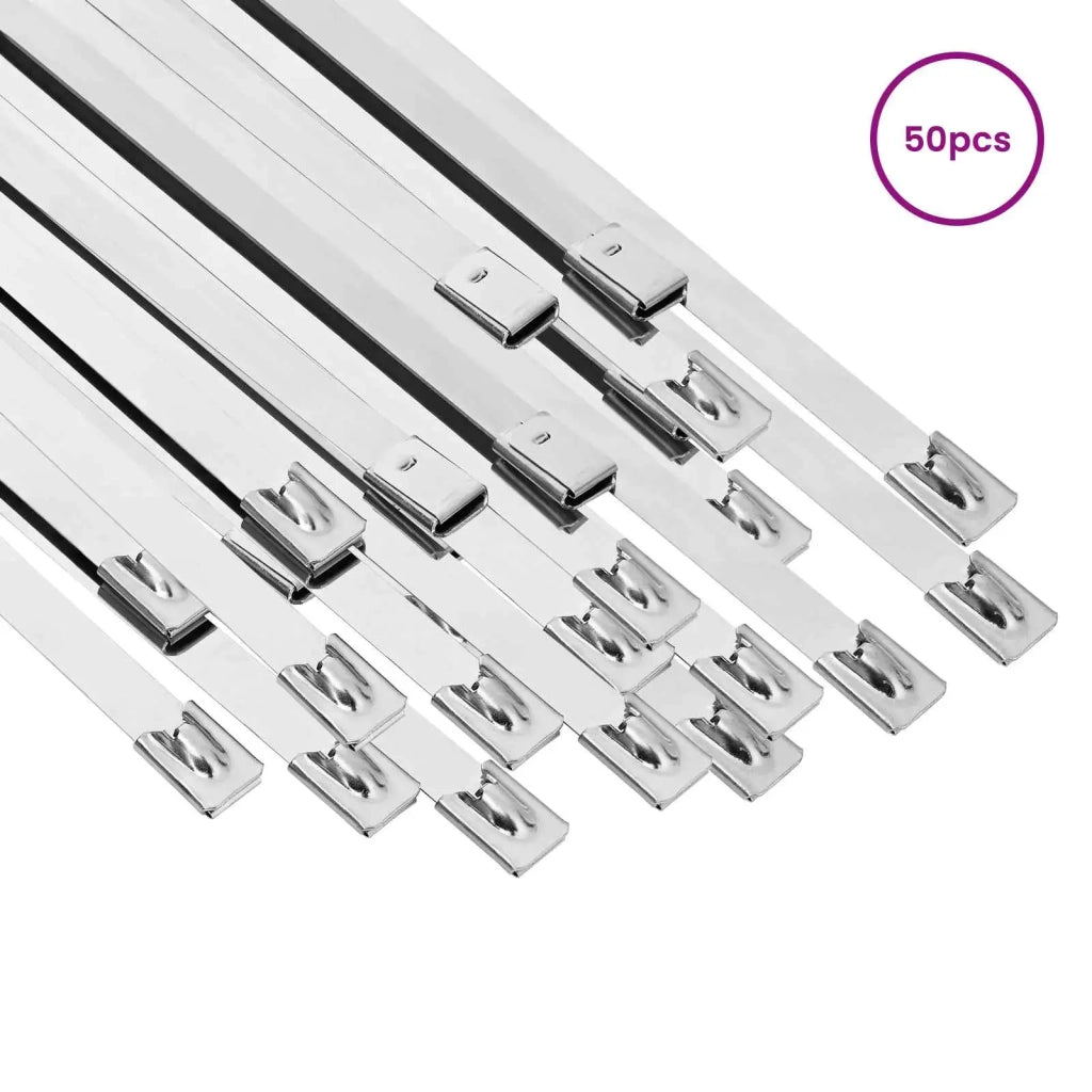Fascetta per Cavi 50 pz 7,9 x 350 mm Argento 42029378