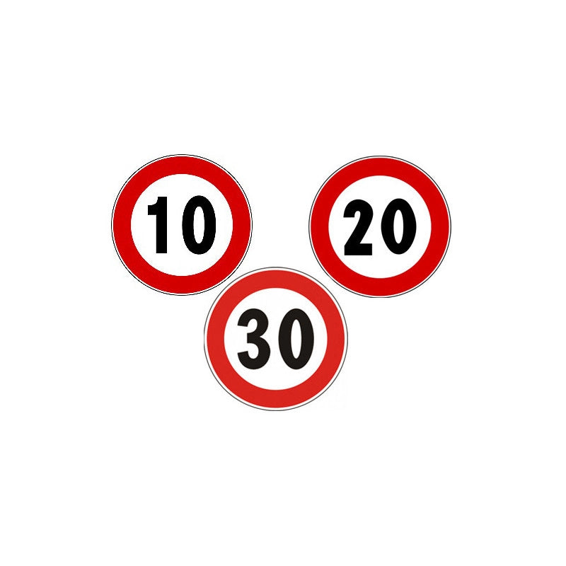 Segnale limite di velocità 10 km/h Ø 60 cm lamiera rifrangente – Stanley