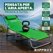 RMF PRO SET 2 LETTINI PIEGHEVOLE CON PARASOLE VERDE