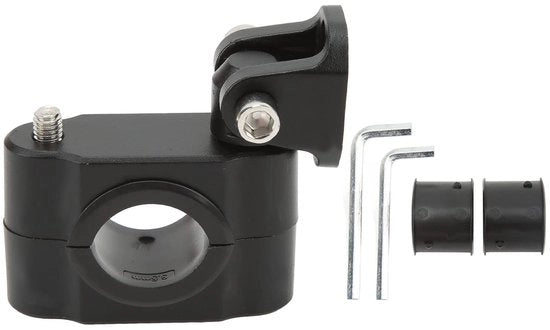 Beugello per Motocicletta con Rotazione a 360 Gradi - Lega di Alluminio - Beugello di Montaggio - Illuminazione a LED - Adatto per Diversi Veicoli - Inclusi Accessori