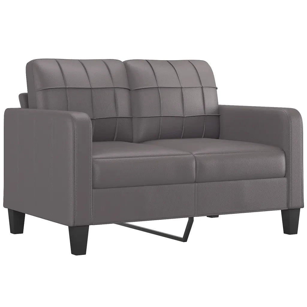 Set di Divani 3 pz con Cuscini Grigio in Similpelle 3201385