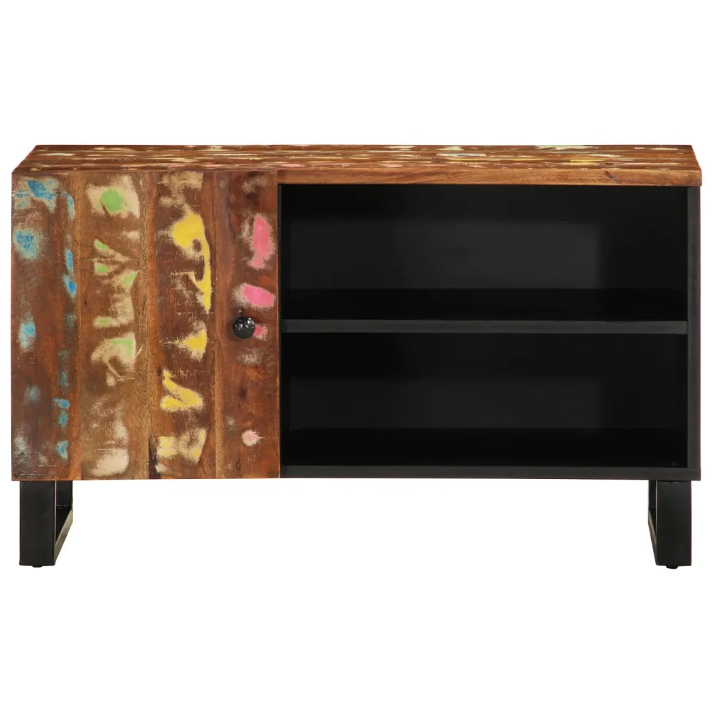 Mobile TV 80x33x46cm Legno Massello Recupero Legno Multistrato 351964