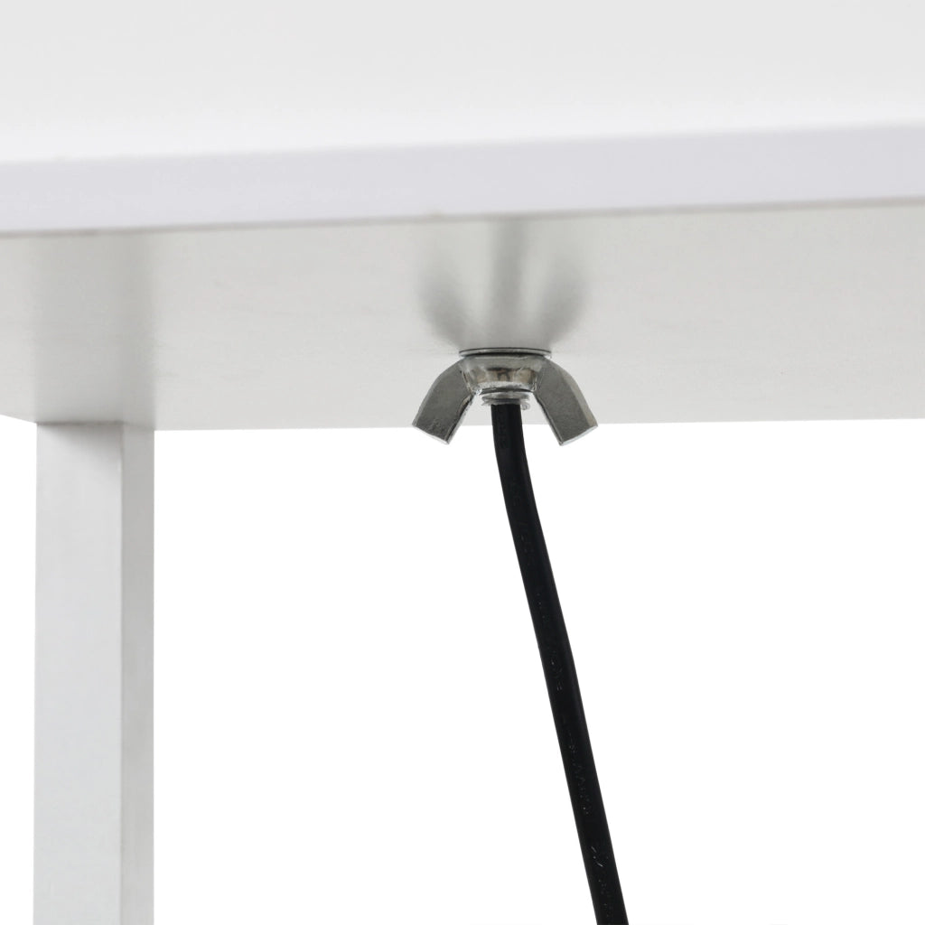 Lampada da Terra con Mensole ¨C Xylo ¨C MDF Bianco 26x26x160cm
