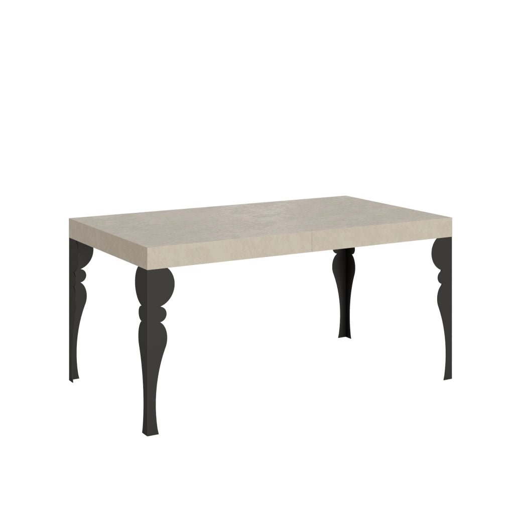Tavolo allungabile 90x160/264 cm Paxor cashmere gambe antracite