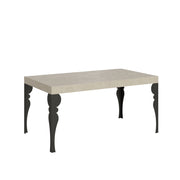 Tavolo allungabile 90x160/264 cm Paxor cashmere gambe antracite